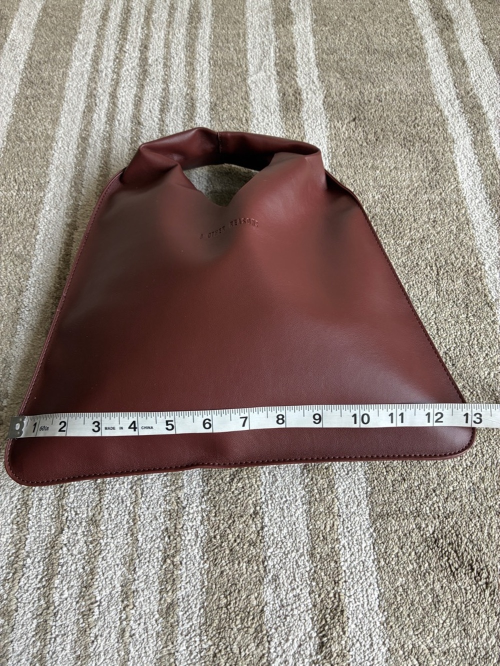 8 Other Reasons Brown Mini Hobo Bag Faux Leather Slouchy Shoulder Chic - Picture 6 of 8